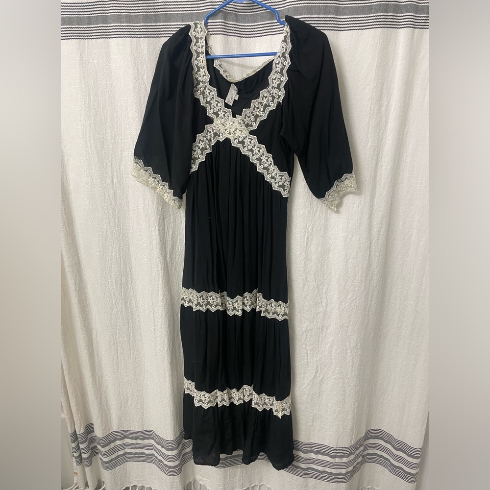 Black and lace dress